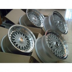 BSX silver taladrada 15"16"17"