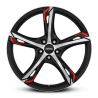 Kit 4 Ronal R62 black/polish 17"18"19"20"