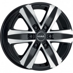 Kit 4 llantas Mak Stone 6 17" negro pulido