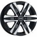 Kit 4 llantas Mak Stone 6 17" negro pulido